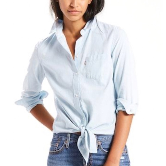 Levi's Tops - Levi’s Tie-Front Denim Shirt